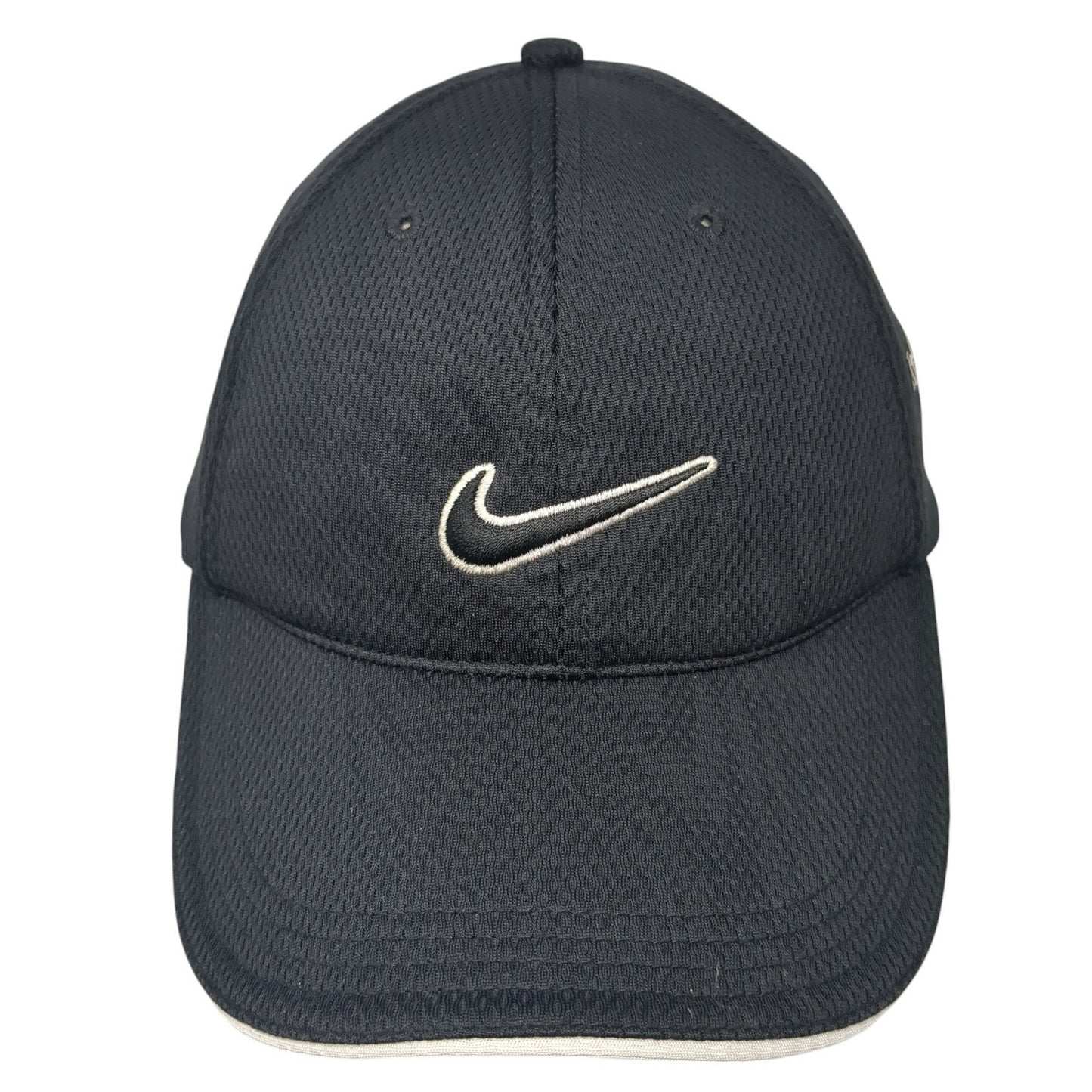 Nike Golf Shoal Creek Strapback Hat Black One Size Embroidered Swoosh