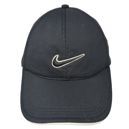 Nike Golf Shoal Creek Strapback Hat Black One Size Embroidered Swoosh