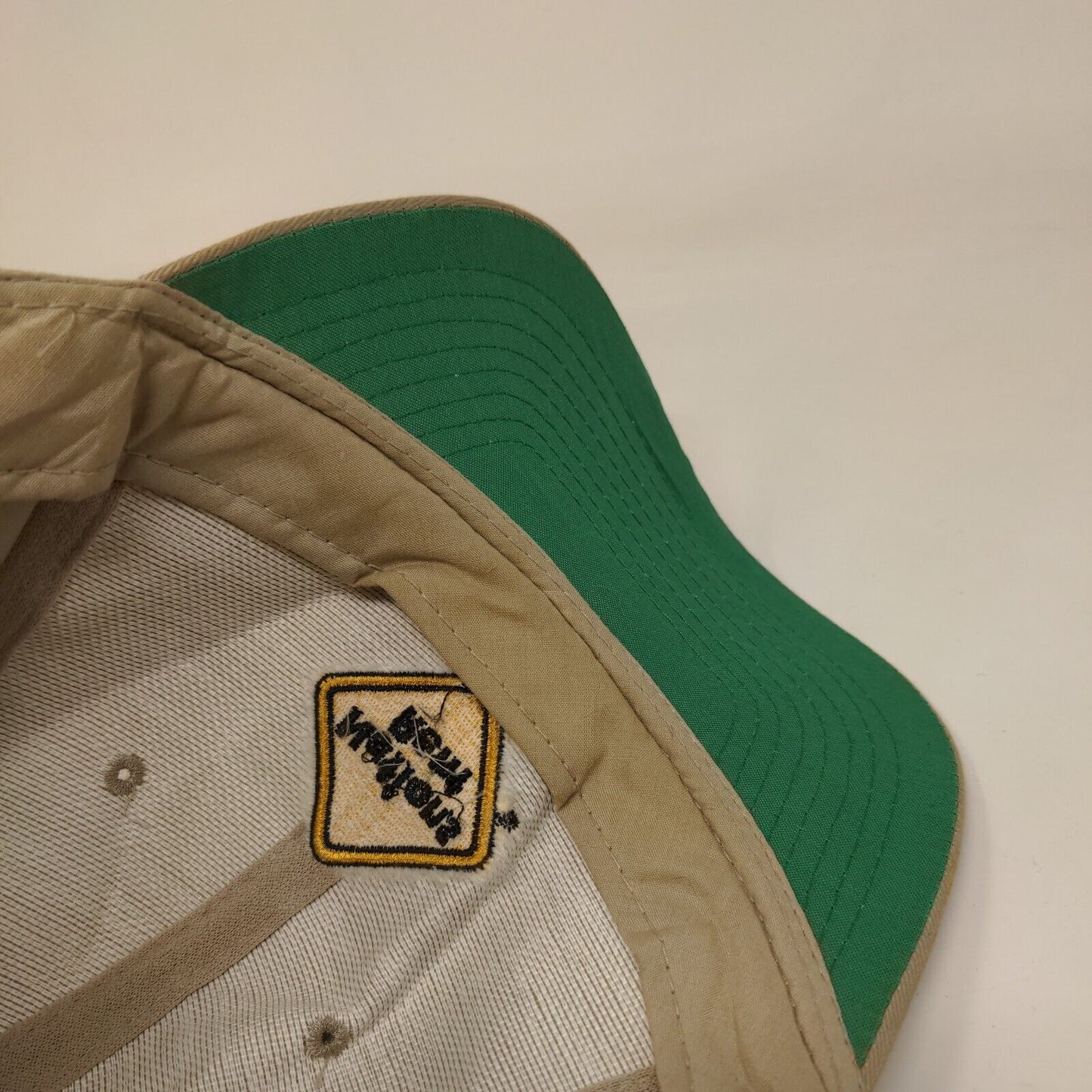 Nations Rent Snapback Hat Tan OSFA Embroidered Vent Holes Cobra Caps