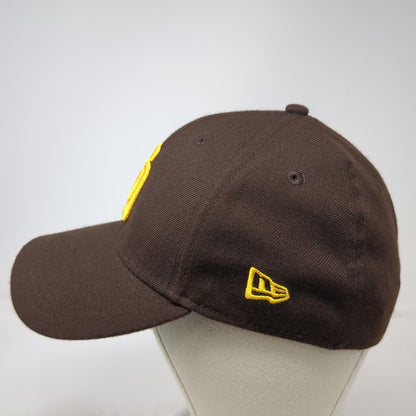 San Diego Padres MLB New Era Cap Brown Yellow L 39THIRTY Stretch Fit Logo Hat