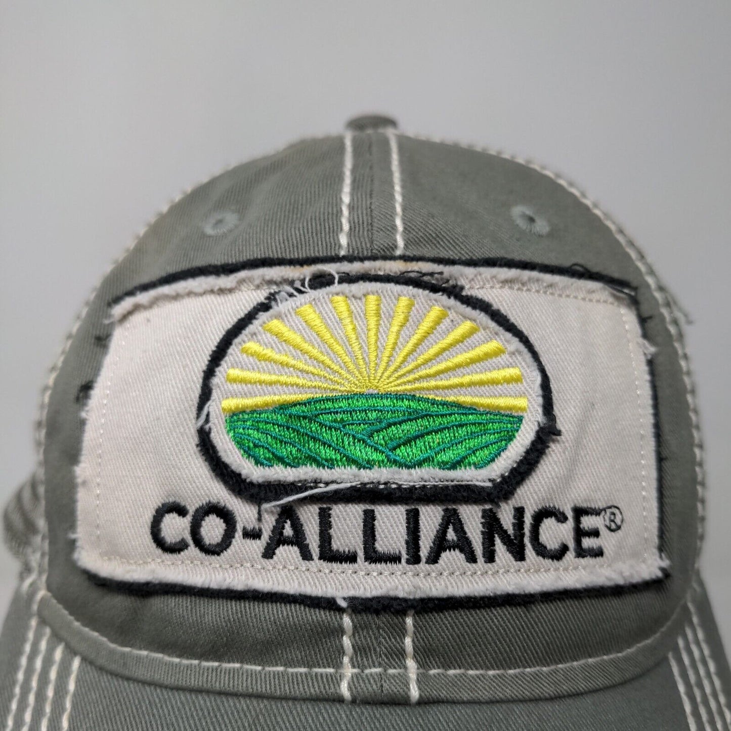 Co-Alliance Men's Strapback Hat Gray size OSFA Embroidered Logo Cotton Blend