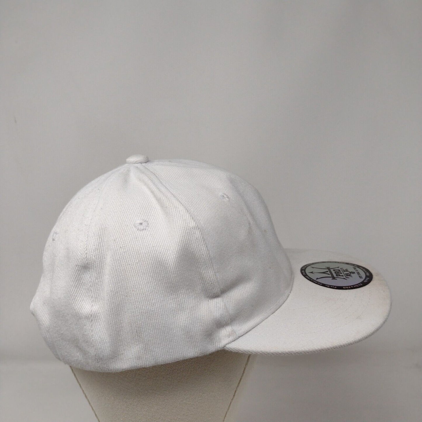 Pro Be Fit For A Pro Snapback Hat White OSFA Adjustable Vented Holes Blank