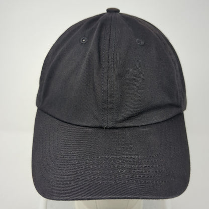 Unbranded Strapback Hat Black One Size Adjustable Outdoor Blank Solid