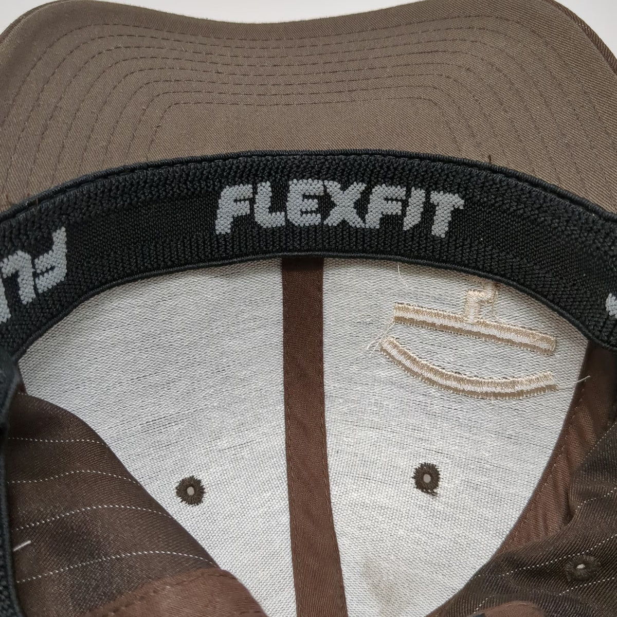 Flexfit Baseball Cap Brown XL Powder River Rodeo #23 Hat Fitted Embroidered