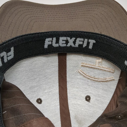 Flexfit Baseball Cap Brown XL Powder River Rodeo #23 Hat Fitted Embroidered
