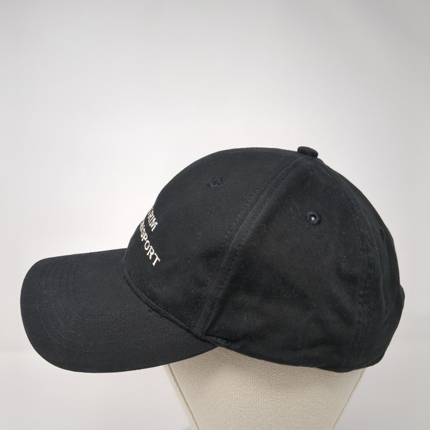 Pilgrim Transport Slideback Baseball Cap Black OS Adjustable HSQ Harvard Square