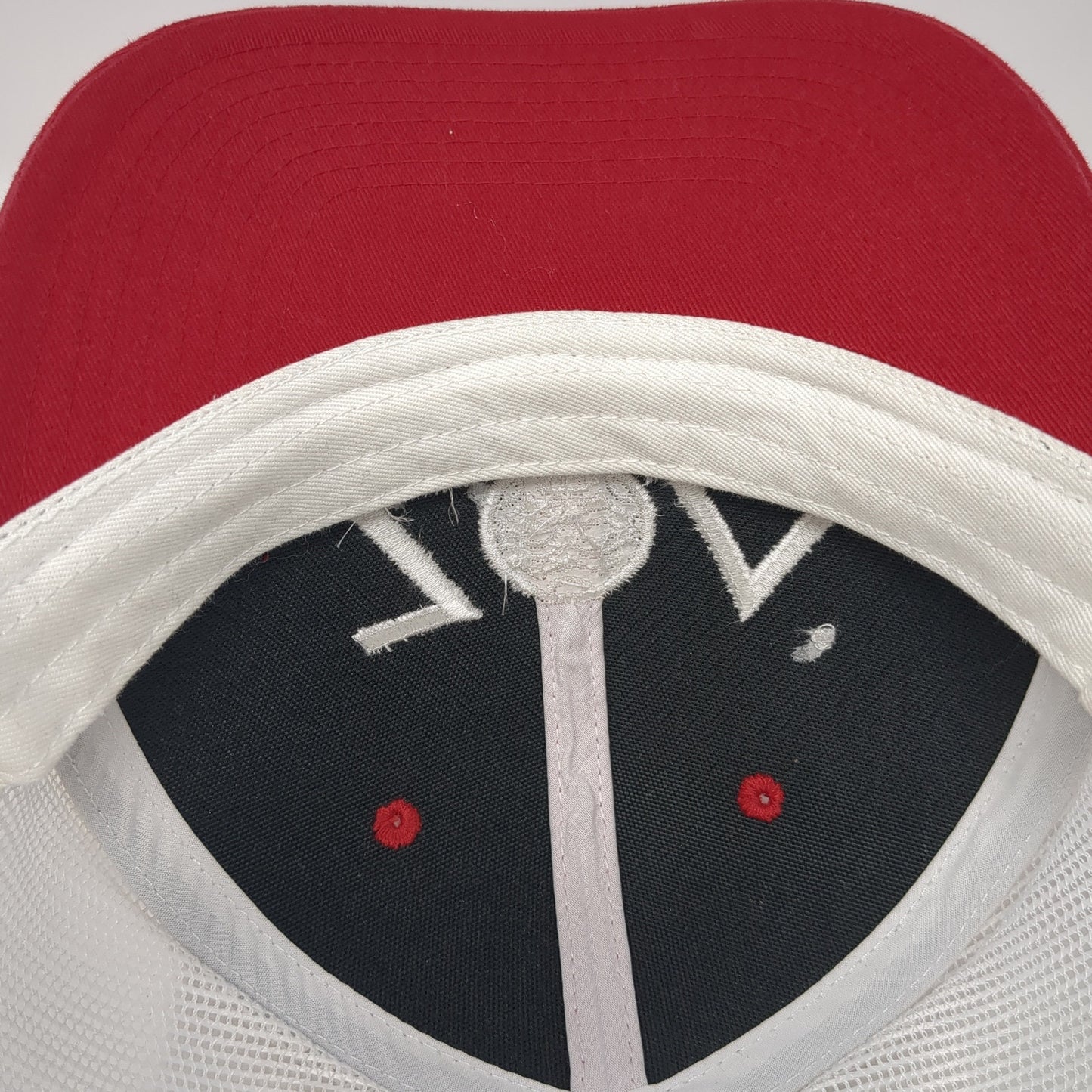 ZOA Energy Trucker Hat Red One Size Adjustable Mesh Back Port Authority