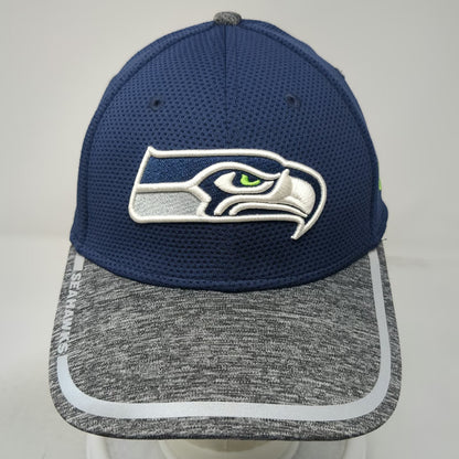 New Era Seattle Seahawks NFL Baseball Cap Blue Gray White Green M 39THIRTY Fit
