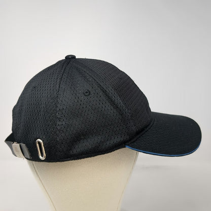 Chef Works Baseball Cap Black One Size Blue Trim Breathable Mesh Hat Slideback