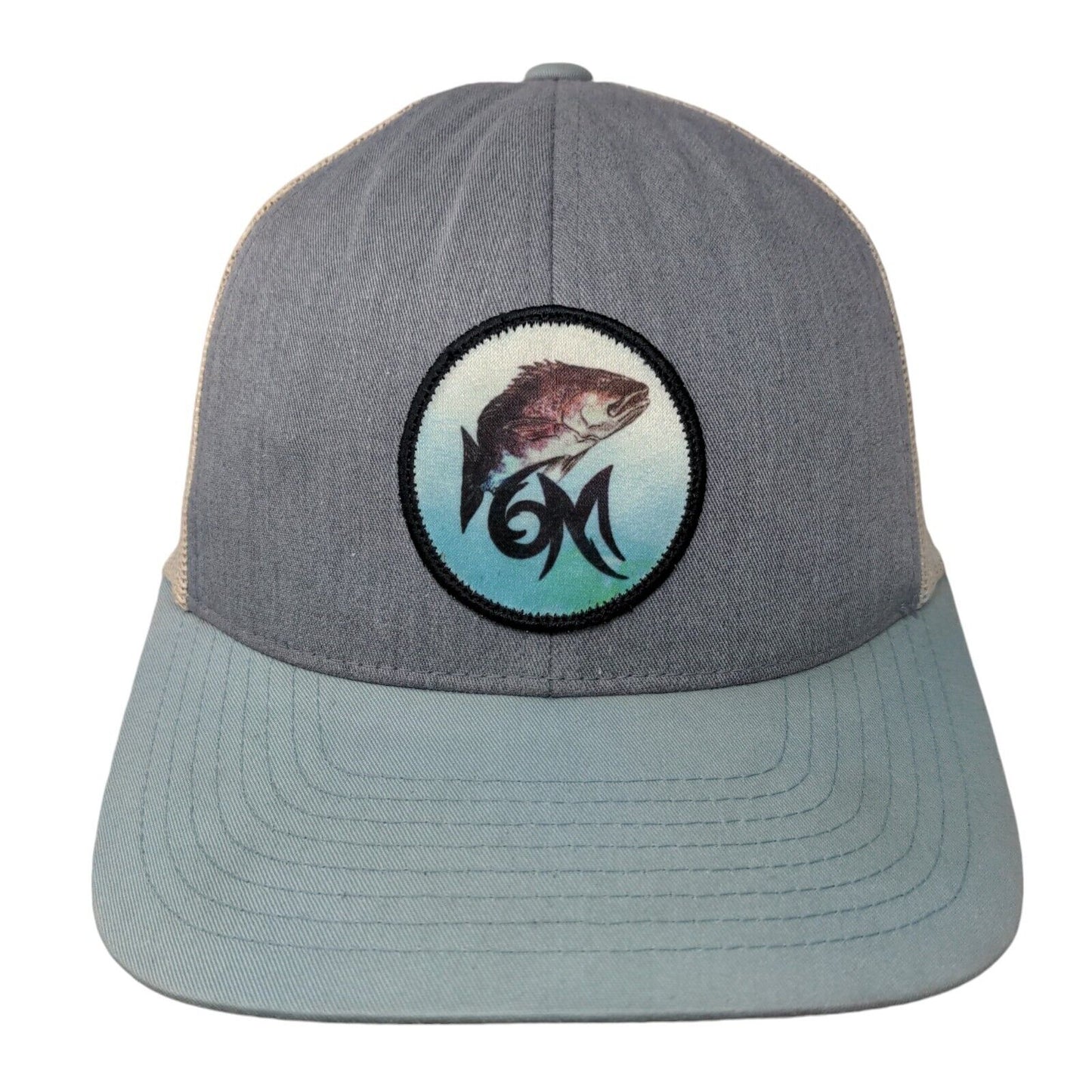 Fish Snapback Trucker Hat Multicolor OS Adjustable Mesh Back Pacific Headwear