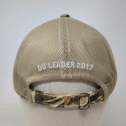 Ducks Unlimited Baseball Cap Green OSFM Camo Mesh Back Slideback 80 Years Hat
