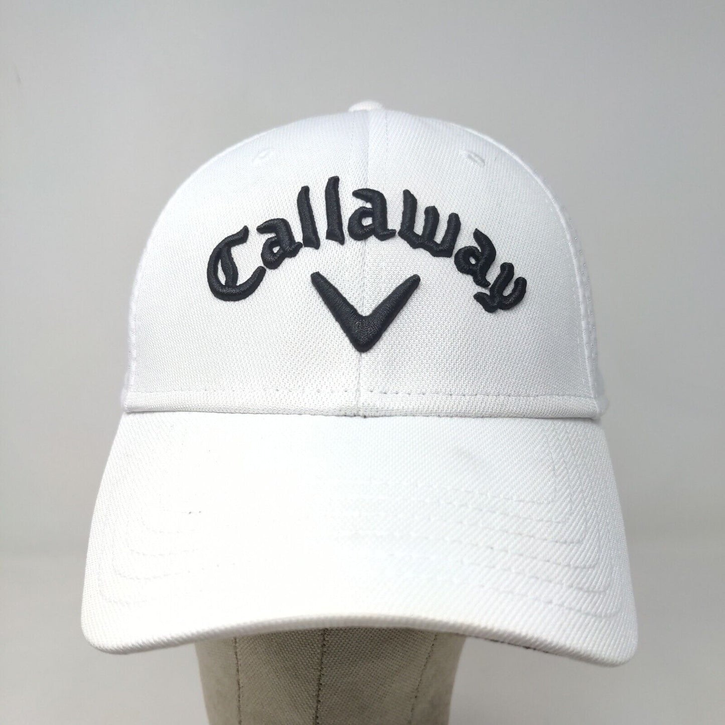 Callaway Men's Fitted Hat White Size S/M Embroidered Odyssey Golf Club Logo