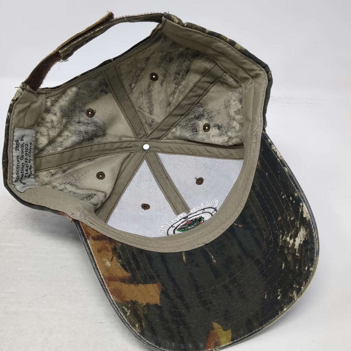 Spectrum 2000 Baseball Cap Green Camo One Size Muffin Monster Aqua Solutions Hat