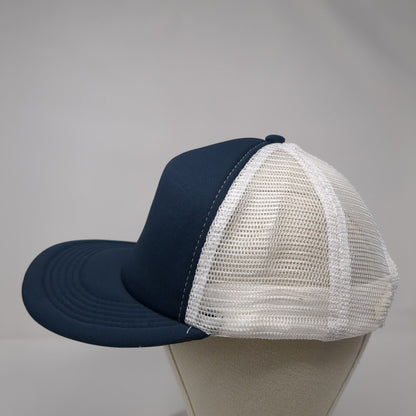District Snapback Trucker Hat Blue One Size Adjustable Mesh Back Polyester