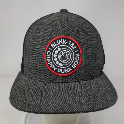 Blink-182 Crappy Punk Rock Snapback Mesh Back Trucker Hat Gray One Size