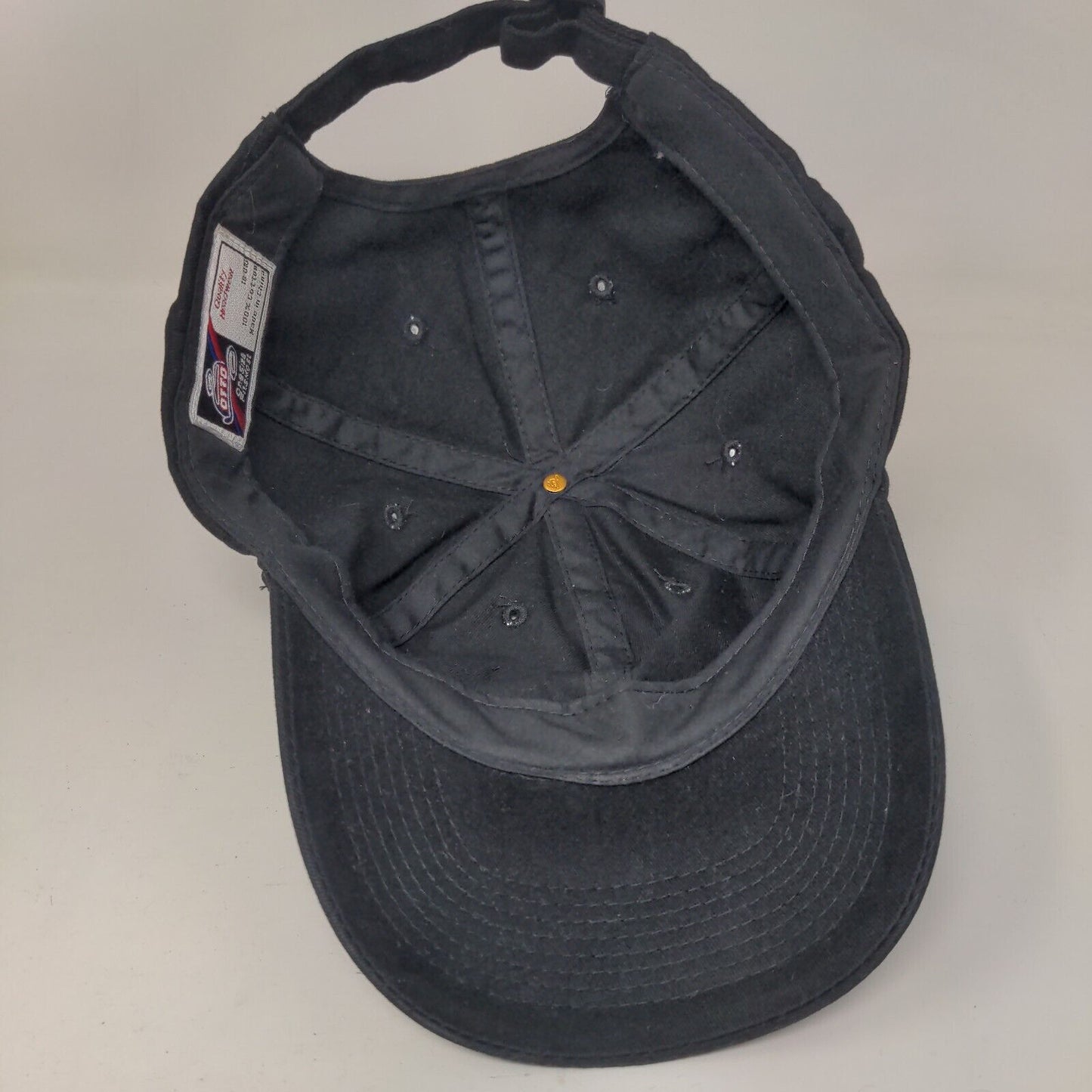 Otto Slideback Hat Black OSFM Adjustable Associated Students 6 Panel