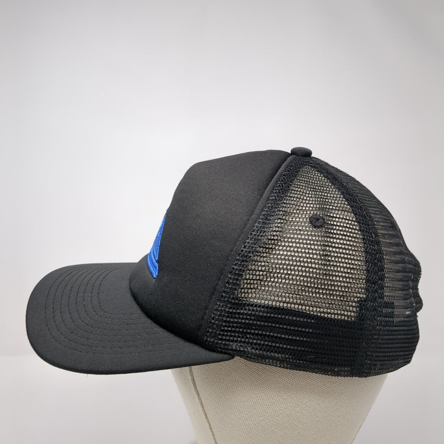 Quiksilver Snapback Mesh Back Trucker Hat Black One Size Adjustable