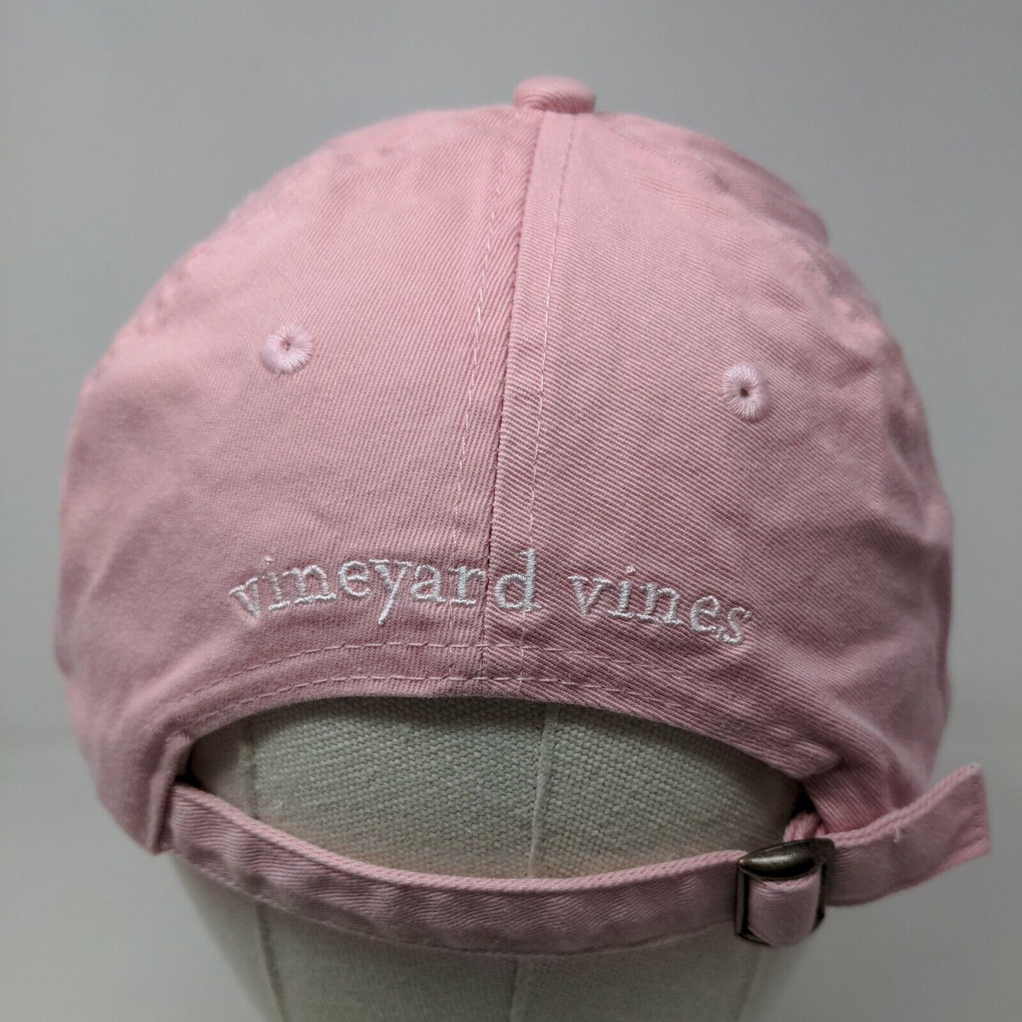 Vineyard Vines Women's Slideback Hat Pink Embroidered Patriotic Whale Logo