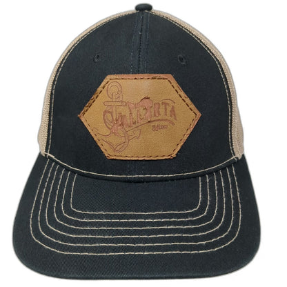 Invasion Trucker Hat Black OSFM Puerto Vallarta Mexico Anchor Patch Mesh Back