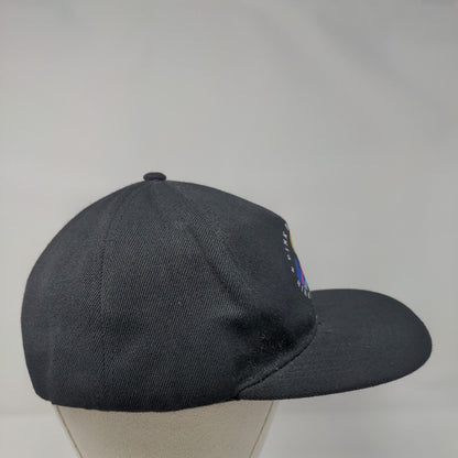 Pink Dolphin Snapback Hat Black OSFA Adjustable Solid Outdoor