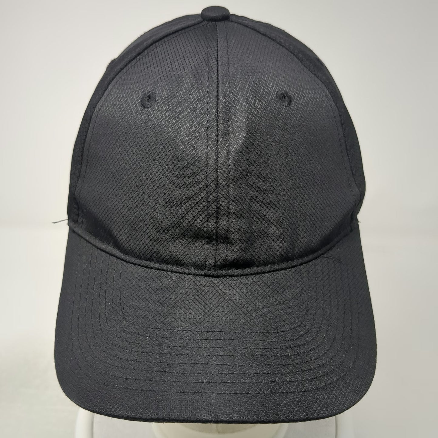 Happy Chef Baseball Cap Black One Size Polyester Ripstop Textured Strapback Hat