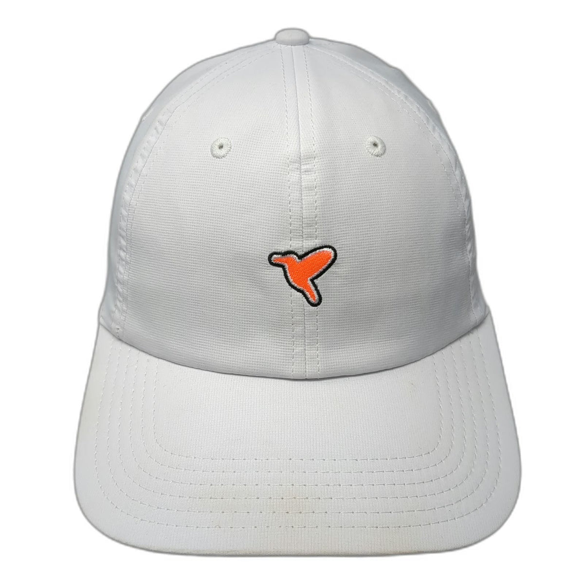Birddogs Baseball Cap White One Size Performance Slideback Hummingbird Logo Hat
