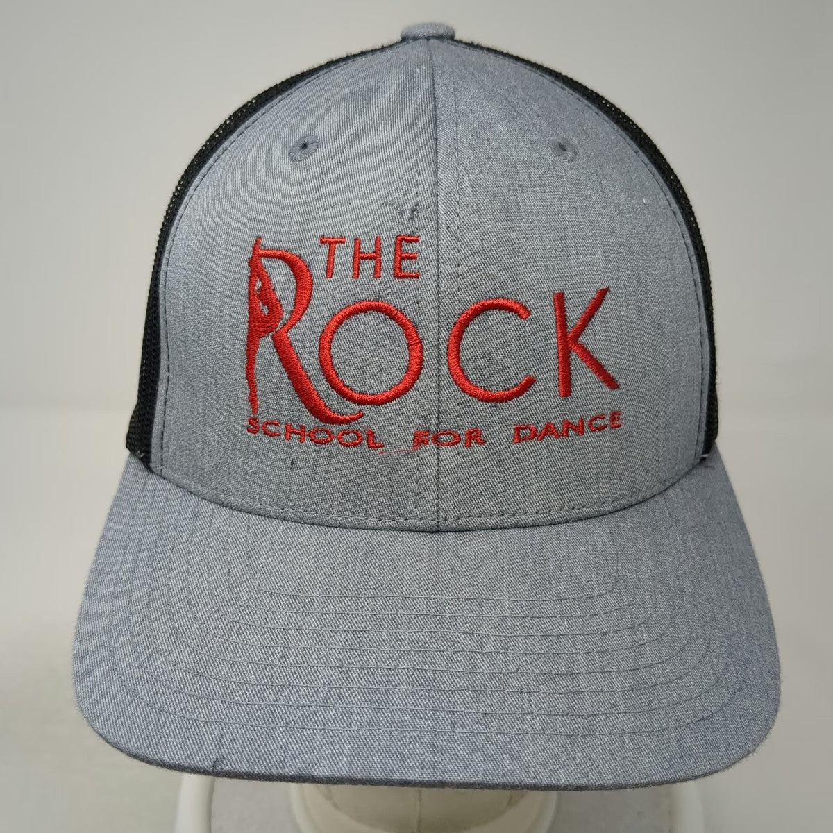 Yupoong The Rock School For Dance Gray One Size Trucker Hat Snapback Mesh Logo