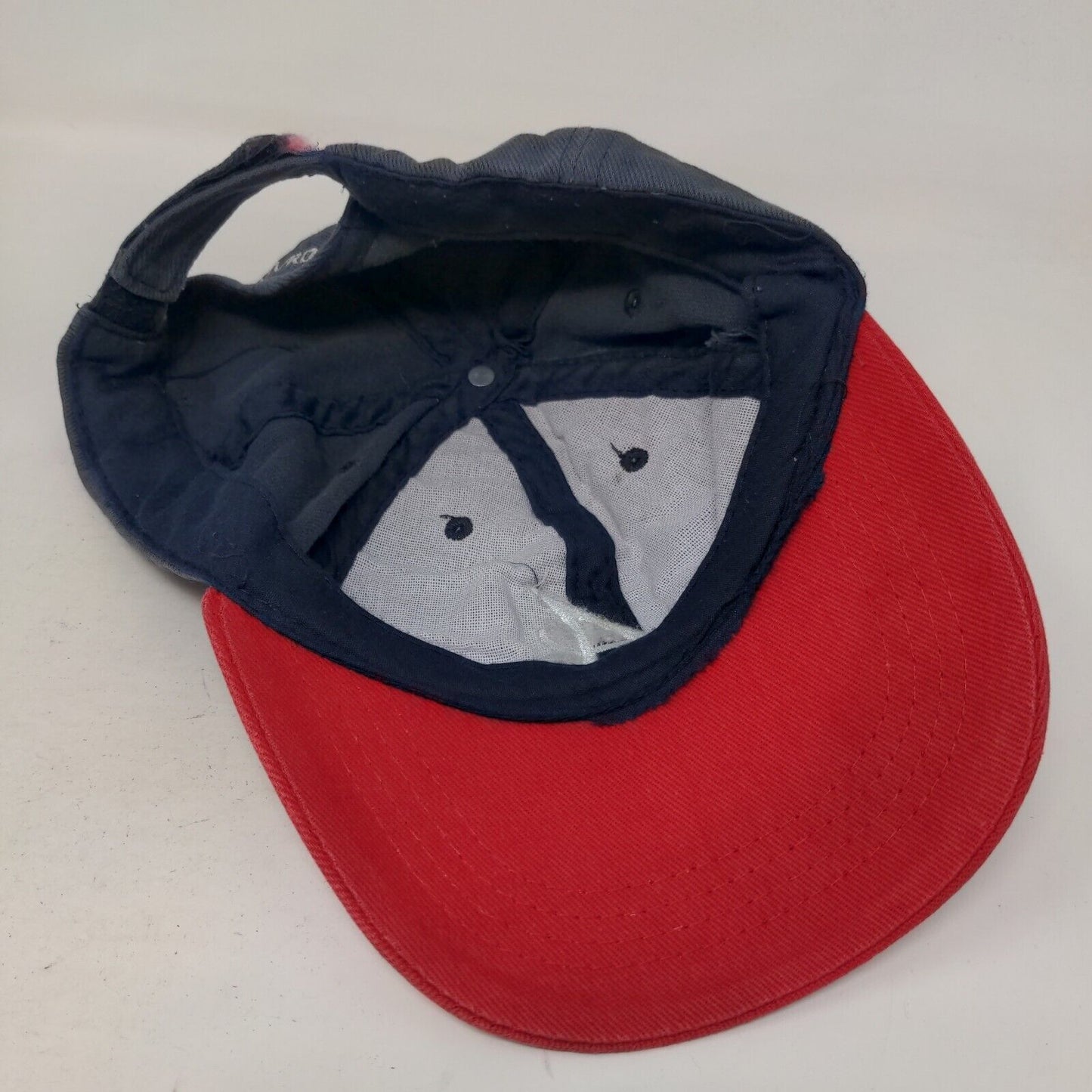 Atlanta Braves Mens Strapback Hat Blue Embroidered Atlanta Braves Chevrolet Logo