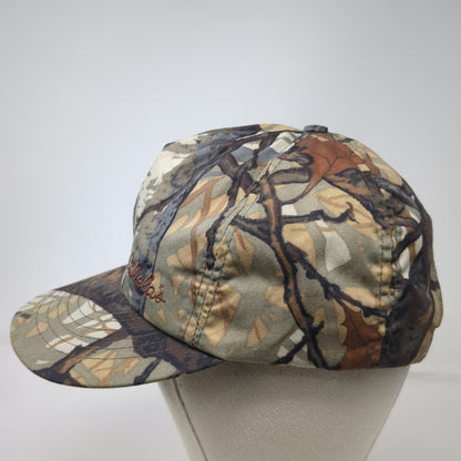 Cabela's 5 Panel Green Camo Snapback Hat One Size Made in USA Hunting Fishing