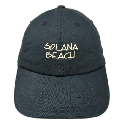 River Beach Baseball Cap Black One Size Solana Beach Cotton Slideback Hat