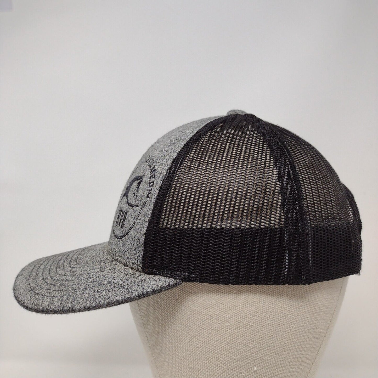 Remain Untamed RVB Snapback Trucker Hat Gray Small Adjustable Mesh Richardson