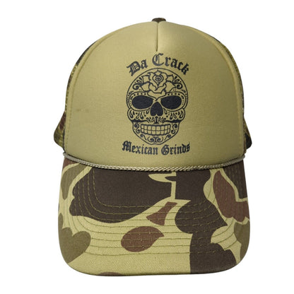 Da Crack Mexican Grinds Mesh Back Rope Trucker Hat Camo One Size Otto