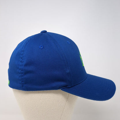 Fee Construction Logo Fitted Hat Blue S/M Embroidered Port Authority