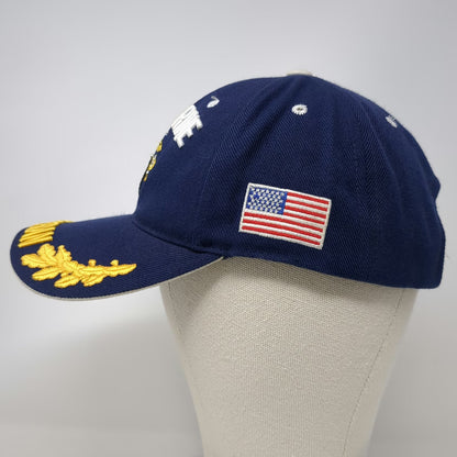 Hosanna U.S. Marine Veteran EGA Logo Blue Hat One Size Baseball Cap Eagle Globe