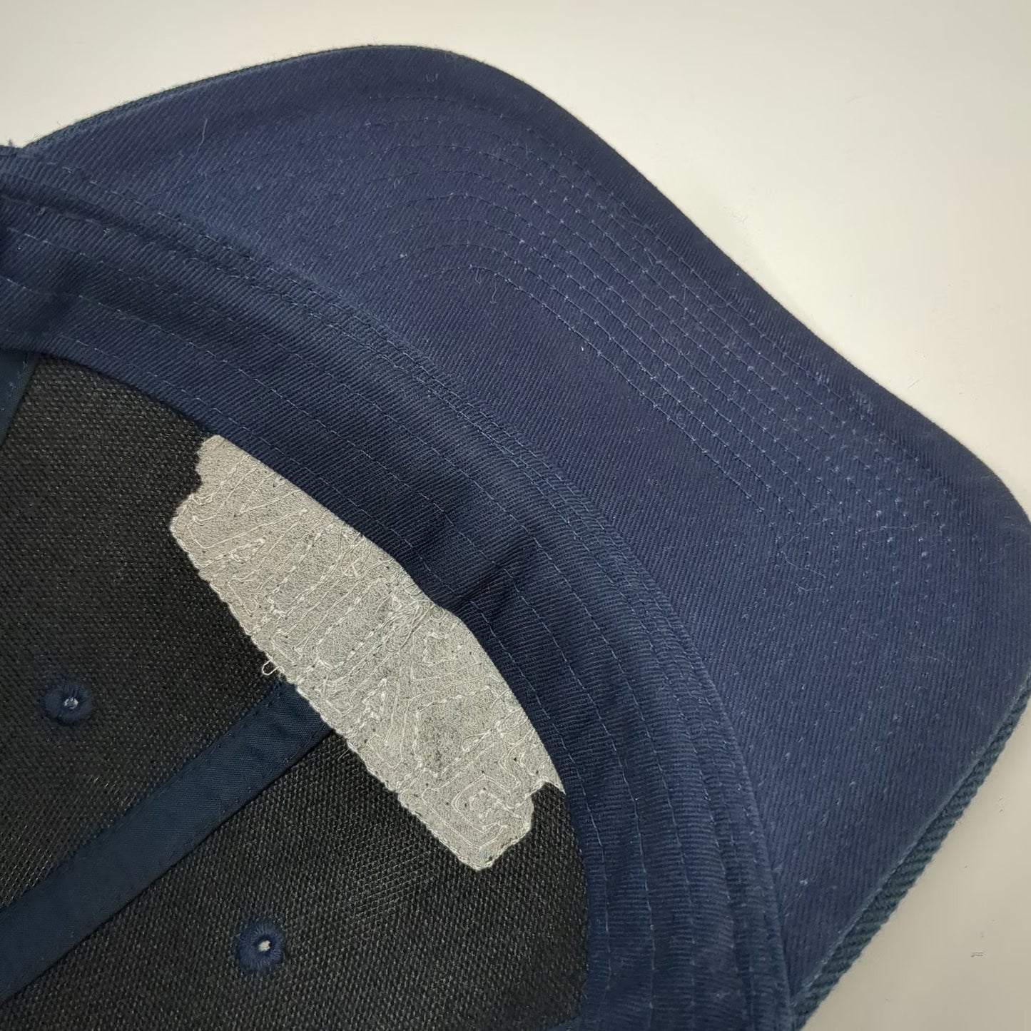 Nike Baseball Cap Blue Slideback Wool Blend Embroidered Logo Hat Swoosh Gray Tag