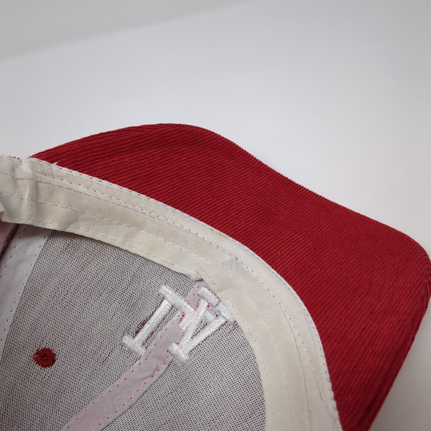 LA Los Angeles Slideback Hat Red One Size Adjustable Embroidered Corduroy