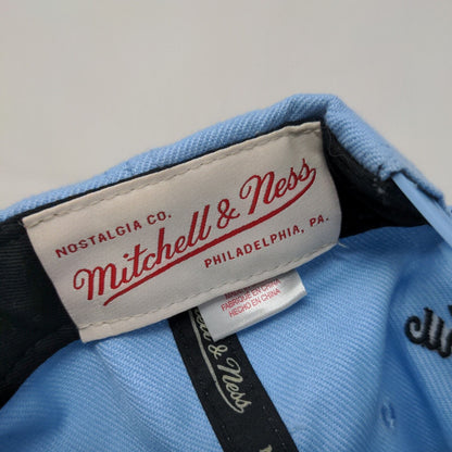 Mitchell & Ness Men's Snapback Hat Blue Adjustable Brooklyn New York Logo