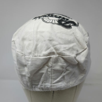 Adidas Army Cap White One Size Equipment Logo Elastic Back Flat Brim 3 Panel Hat
