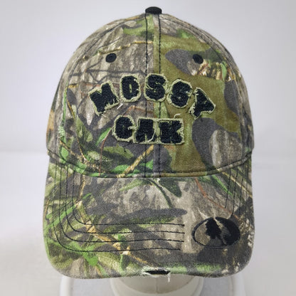 Mossy Oak Baseball Cap Green One Size Camo Strapback Hunting Fishing Hat Logo