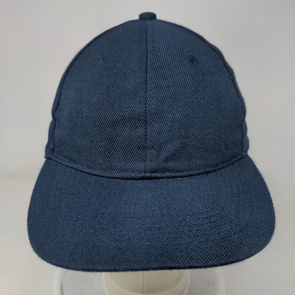 Unbranded Strapback Hat Solid Blue One Size Blank Adjustable 6 Panel