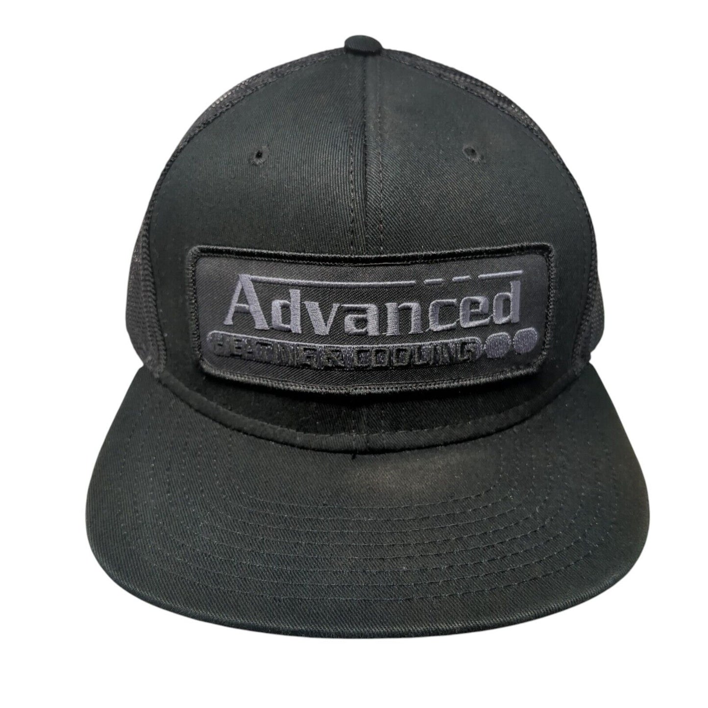 Advanced Heating & Cooling Snapback Trucker Hat Black One Size Mesh Back