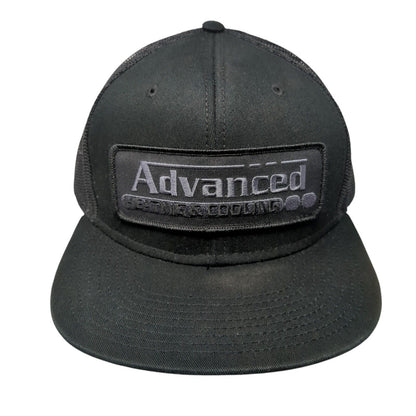 Advanced Heating & Cooling Snapback Trucker Hat Black One Size Mesh Back