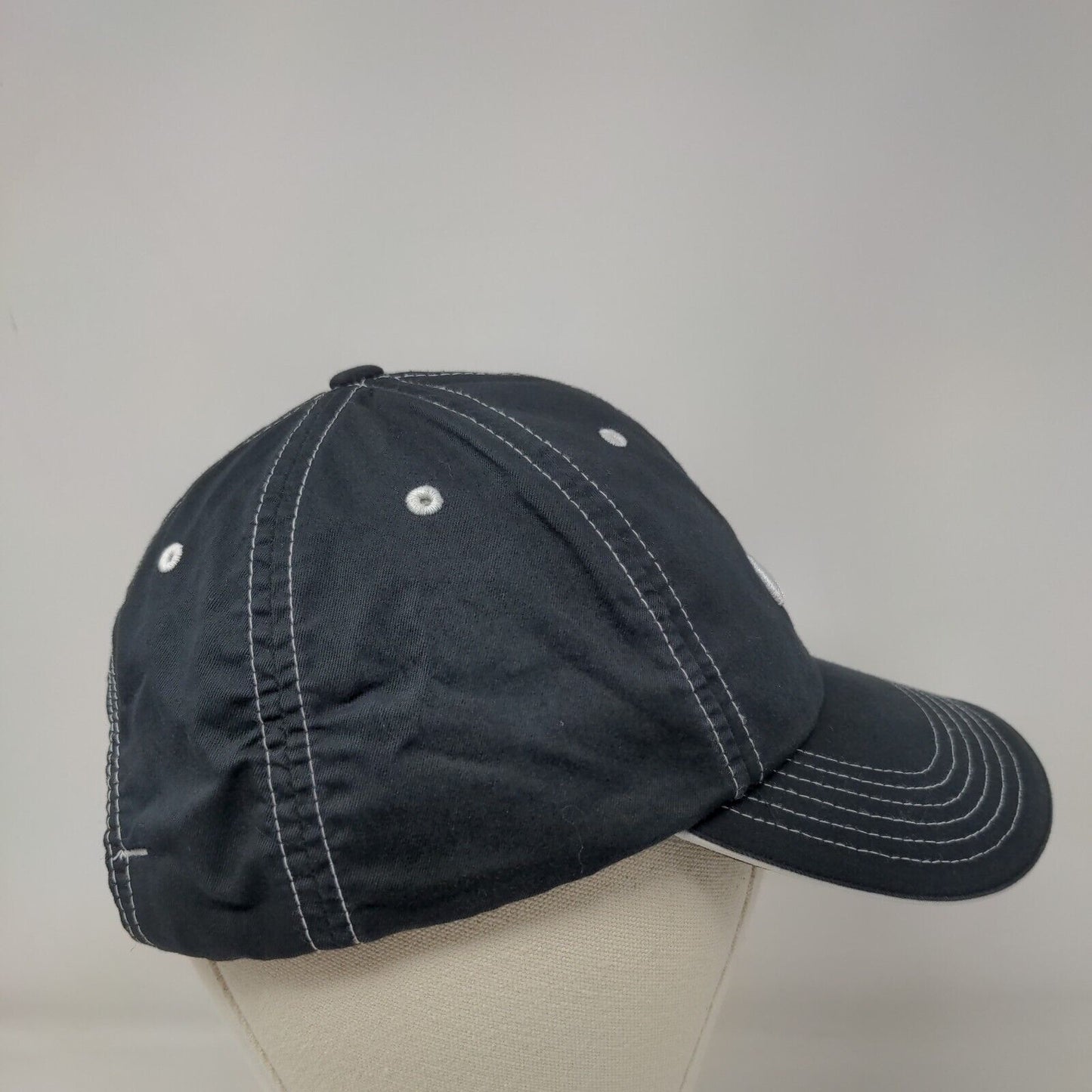Nike Strapback Golf Hat Black One Size Adjustable Embroidered Swoosh 6 Panel