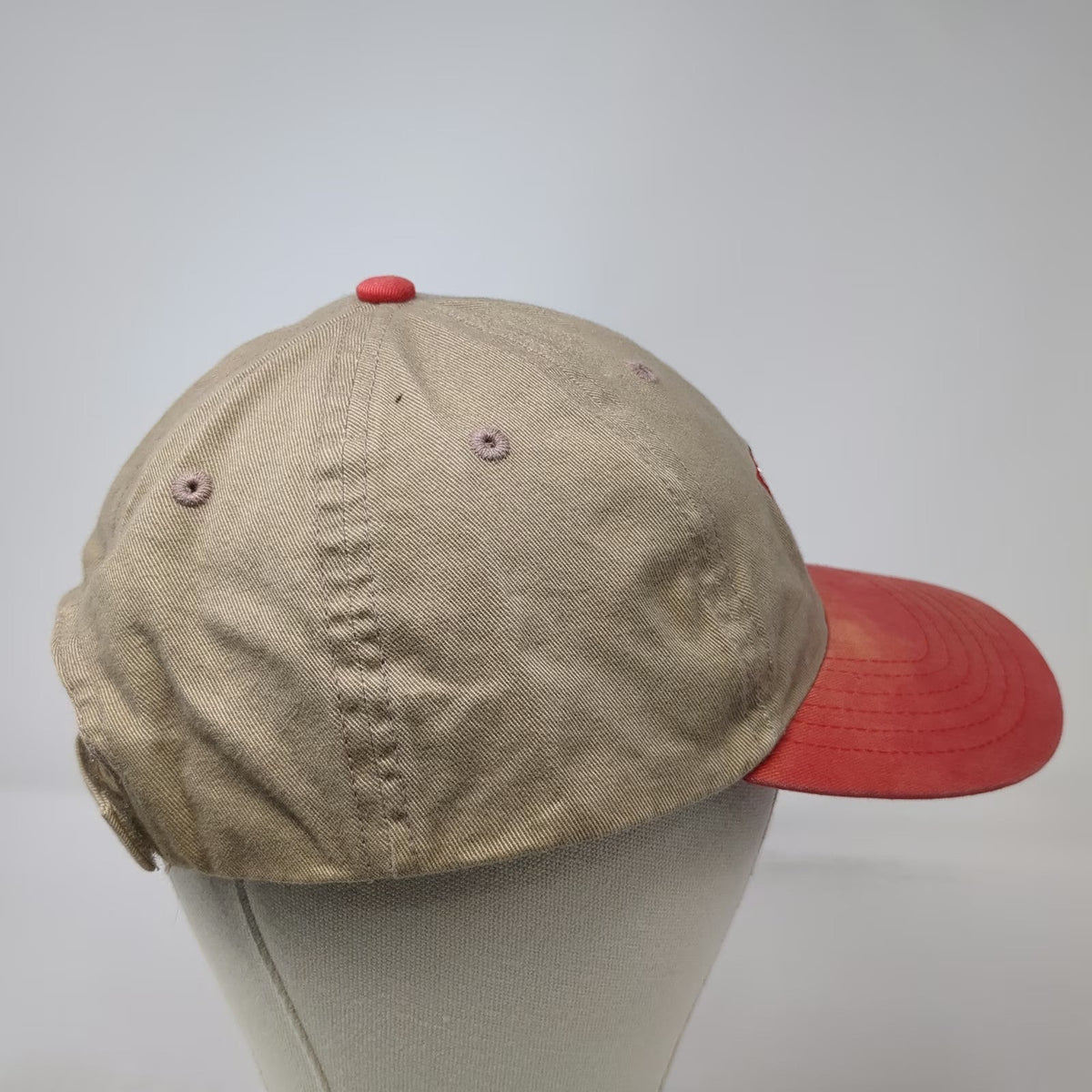 Tractor Supply Co Baseball Cap Beige Red One Size Strapback Embroidered Hat