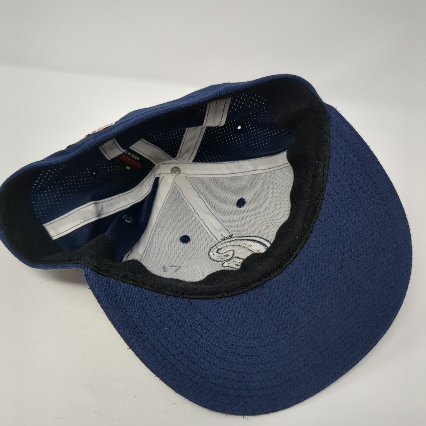 Letter G Logo Fitted Hat Blue S/M Embroidered A-Flex Stretch Pukka