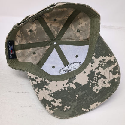 Cap America Baseball Cap Green One Size Digital Camo Veterans Winter Sports Hat