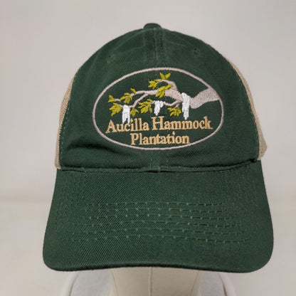 Aucilla Hammock Plantation Strapback Hat OSFM Green Mesh Back Embroidered OC