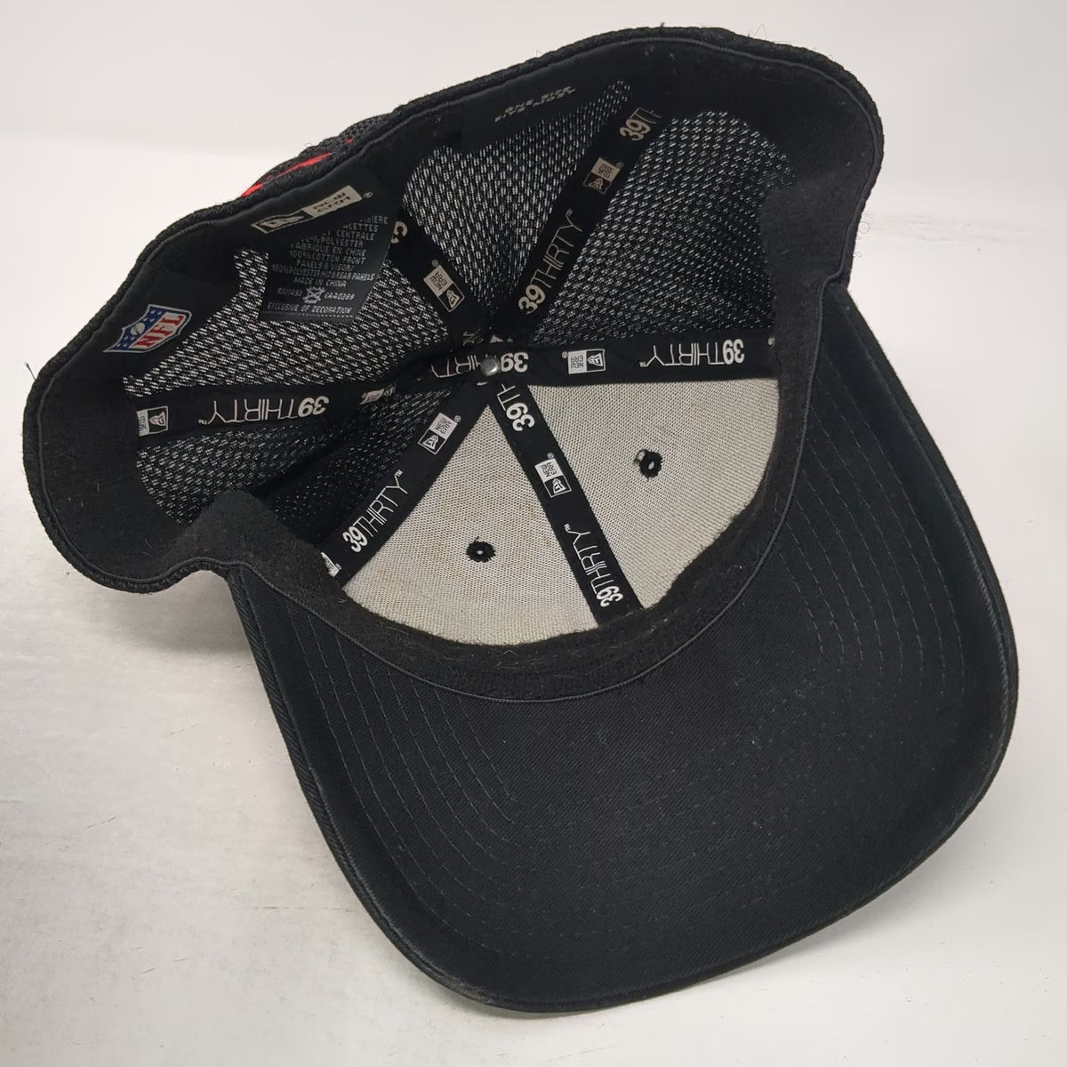 New Era New England Patriots NFL Black OSFM Cap Super Bowl LI Mesh 39THIRTY HTX