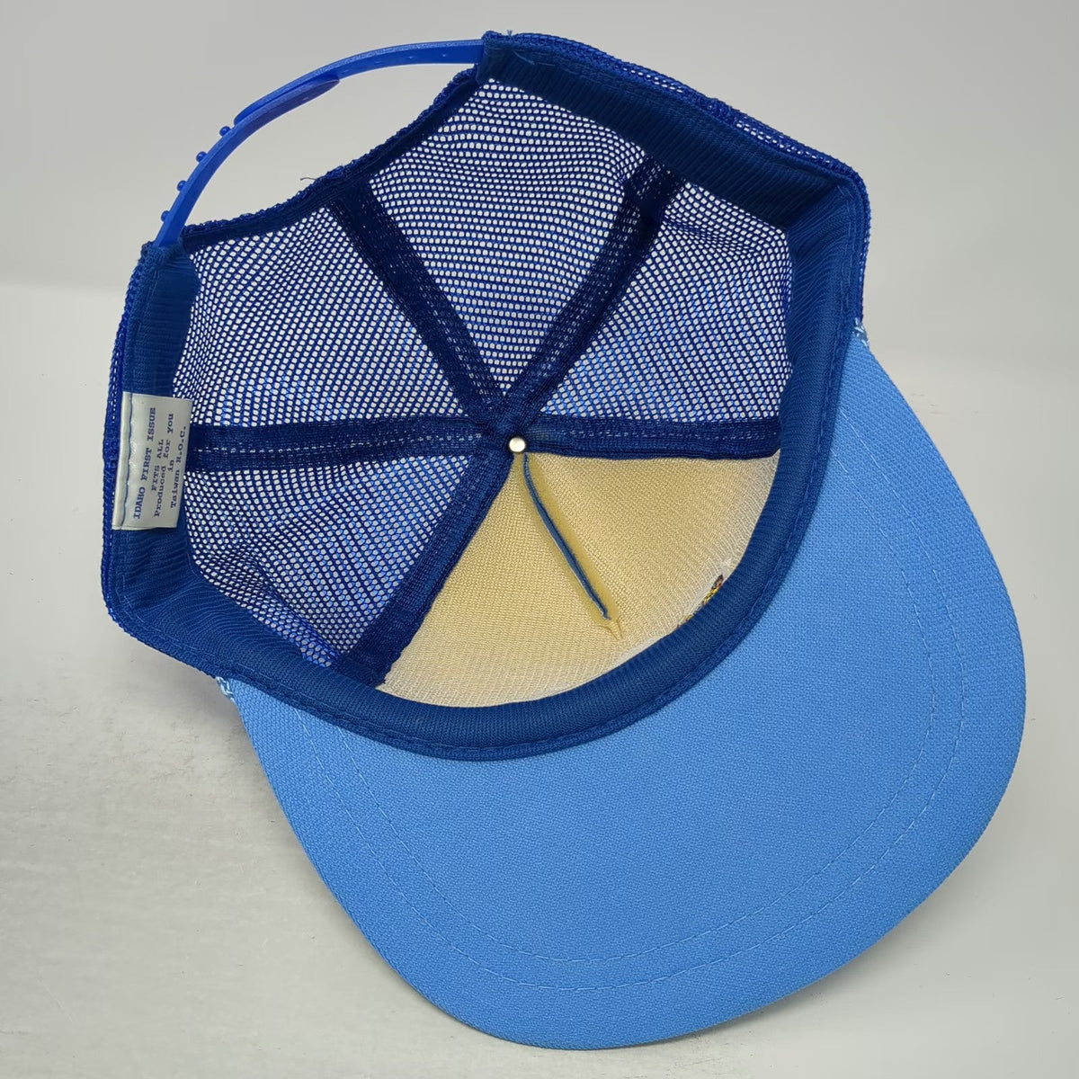 Idaho First Issue Trucker Hat Blue One Size 1987 Pheasant Game Permit Mesh Back
