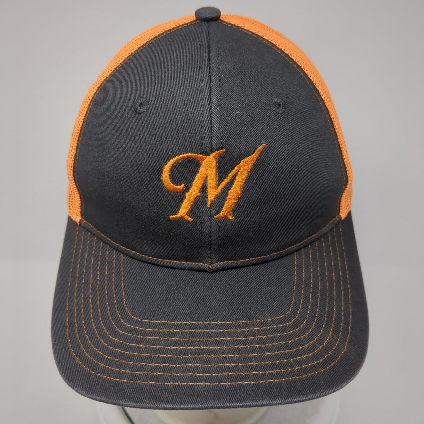 Letter M Snapback Mesh Back Trucker Hat Multi One Size Port Authority